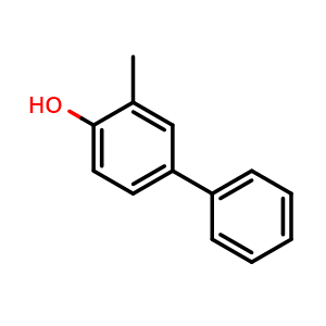 Chemical structure of 3-Methyl-[1,1'-biphenyl]-4-ol , CAS 30451-49-1, AChemBlock AD266359