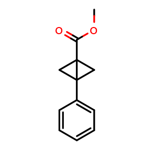 Chemical structure of Methyl 3-phenylbicyclo[1.1.0]butane-1-carboxylate , CAS 30493-96-0, AChemBlock AD266360