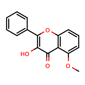 Chemical structure of 3-Hydroxy-5-methoxyflavone , CAS 6665-81-2, AChemBlock AD266388