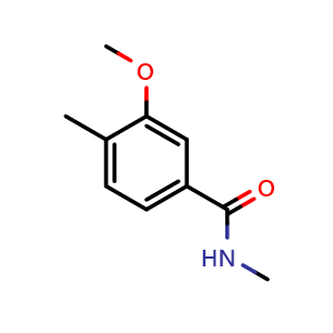 Chemical structure of 3-Methoxy-N,4-dimethylbenzamide , CAS 1090859-40-7, AChemBlock AD266415