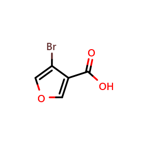 Chemical structure of 4-Bromofuran-3-carboxylic acid , CAS 116779-79-4, AChemBlock AD266419
