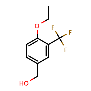 Chemical structure of (4-Ethoxy-3-(trifluoromethyl)phenyl)methanol , CAS 1206593-33-0, AChemBlock AD266422
