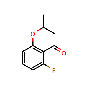 Chemical structure of 2-Fluro-6-isopropoxybenzaldehyde , CAS 1289148-37-3, AChemBlock AD266433