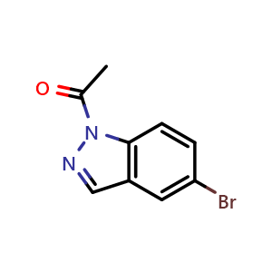 Chemical structure of 1-Acetyl-5-bromoindazole , CAS 152626-92-1, AChemBlock AD266456