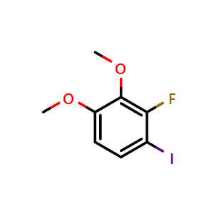 Chemical structure of 2-Fluoro-1-iodo-3,4-dimethoxybenzene , CAS 1803783-41-6, AChemBlock AD266473