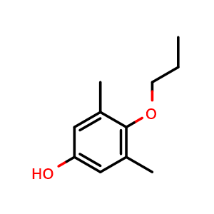Chemical structure of 3,5-Dimethyl-4-propoxyphenol , CAS 1881291-04-8, AChemBlock AD266480