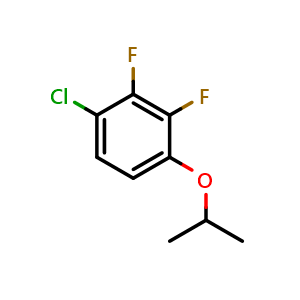 Chemical structure of 1-Chloro-2,3-difluoro-4-isopropoxybenzene , CAS 1881293-24-8, AChemBlock AD266481