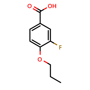 Chemical structure of 3-Fluoro-4-propoxybenzoic acid , CAS 203115-97-3, AChemBlock AD266491