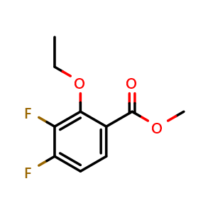 Chemical structure of Methyl 2-ethoxy-3,4-difluorobenzoate , CAS 2106724-69-8, AChemBlock AD266497