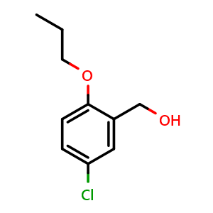 Chemical structure of (5-Chloro-2-propoxyphenyl)methanol , CAS 23426-34-8, AChemBlock AD266510