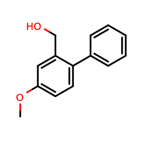 Chemical structure of (4-Methoxy-[1,1'-biphenyl]-2-yl)methanol , CAS 52008-92-1, AChemBlock AD266547