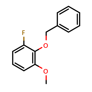 Chemical structure of 1-Fluoro-3-methoxy-2-(phenylmethoxy)-benzene , CAS 914454-79-8, AChemBlock AD266565