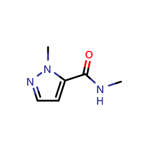 Chemical structure of N,1-Dimethyl-1H-pyrazole-5-carboxamide , CAS 955554-64-0, AChemBlock AD266567