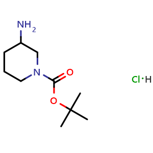 Chemical structure of 1-Boc-3-amino-piperidine hydrochloride , CAS 1000796-62-2, AChemBlock AD266571