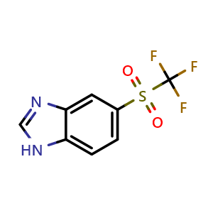 Chemical structure of 5-(Trifluoromethylsulfonyl)-1H-benzo[d]imidazole , CAS 1417341-55-9, AChemBlock AD266582