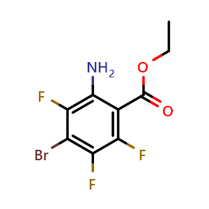 Chemical structure of Ethyl 2-amino-4-bromo-3,5,6-trifluorobenzoate , CAS 3011034-04-8, AChemBlock AD266617