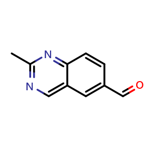 Chemical structure of 2-Methylquinazoline-6-carbaldehyde , CAS 3025652-22-3, AChemBlock AD266619