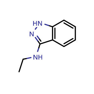 Chemical structure of N-Ethyl-1H-indazol-3-amine , CAS 877-05-4, AChemBlock AD266632