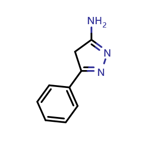 Chemical structure of 5-phenyl-4H-pyrazol-3-amine , CAS 90564-64-0, AChemBlock AD266633