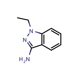 Chemical structure of 1-Ethyl-1H-indazol-3-amine , CAS 927802-20-8, AChemBlock AD266659