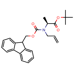 Chemical structure of Fmoc-N-All-Ala-OtBu , CAS 1054548-95-6, AChemBlock AD266680