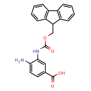 Chemical structure of Fmoc-Dbz-OH , CAS 1071446-05-3, AChemBlock AD266684