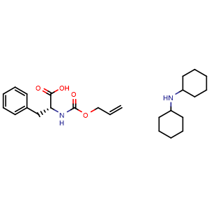 Chemical structure of Alloc-Phe-OH.DCHA , CAS 110637-43-9, AChemBlock AD266693