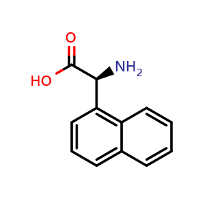 Chemical structure of (S)-2-(1-Naphthyl)glycine , CAS 111820-05-4, AChemBlock AD266696