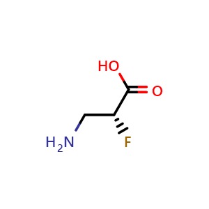 Chemical structure of (R)-3-amino-2-fluoropropanoic acid , CAS 114487-90-0, AChemBlock AD266702