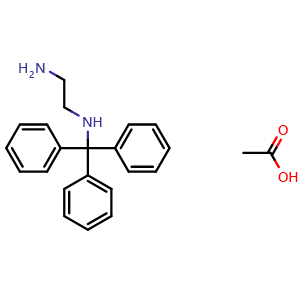 Chemical structure of N1-tritylethane-1,2-diamine acetate , CAS 1170595-42-2, AChemBlock AD266712