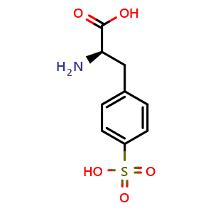 Chemical structure of (R)-2-amino-3-(4-sulfophenyl)propanoic acid , CAS 1212221-09-4, AChemBlock AD266728
