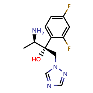 Chemical structure of (2R,3R)-3-Amino-2-(2,4-difluorophenyl)-1-(1H-1,2,4-triazol-1-yl)-2-butanol , CAS 127000-91-3, AChemBlock AD266776