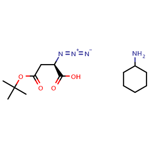 Chemical structure of N3-Asp(OtBu)-OH.CHA , CAS 1286670-80-1, AChemBlock AD266783