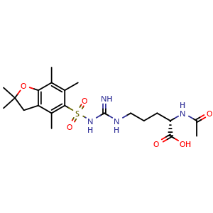 (2S)-2-acetamido-5-{N'-[(2,2,4,6,7-pentamethyl-2,3-dihydro-1-benzofuran-5-yl)sulfonyl]carbamimidamido}pentanoic acid