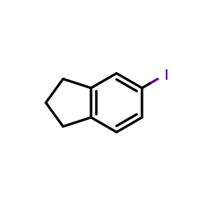 Chemical structure of 5-Iodo-2,3-dihydro-1H-indene , CAS 132464-83-6, AChemBlock AD266806