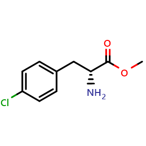 Chemical structure of 4-Chloro-D-phenylalanine methyl ester , CAS 134166-72-6, AChemBlock AD266812