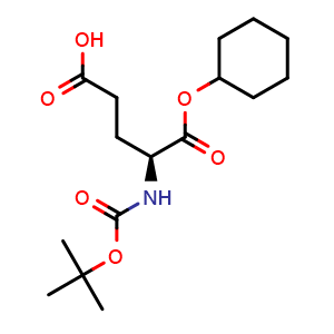 Chemical structure of Boc-Glu-OcHex , CAS 137506-13-9, AChemBlock AD266828