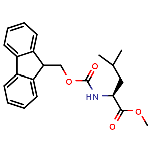 Chemical structure of Fmoc-Leu-Ome , CAS 139551-80-7, AChemBlock AD266835