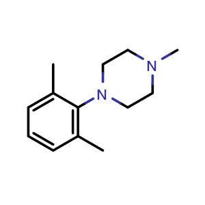 Chemical structure of 1-(2,6-Dimethylphenyl)-4-methylpiperazine , CAS 1438279-35-6, AChemBlock AD266865