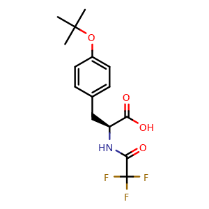 Chemical structure of O-(1,1-Dimethylethyl)-N-(2,2,2-trifluoroacetyl)-L-tyrosine , CAS 1450917-30-2, AChemBlock AD266876