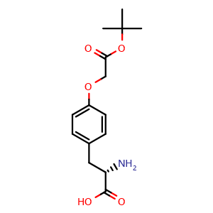 Chemical structure of 4-(tert-Butoxycarbonylmethoxy)-L-phenylalanine , CAS 145544-50-9, AChemBlock AD266881