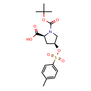 Chemical structure of Boc-cis-Hyp(Ts)-OH , CAS 153790-67-1, AChemBlock AD266900