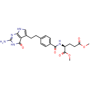 Chemical structure of Pemetrexed methyl ester , CAS 155405-81-5, AChemBlock AD266904