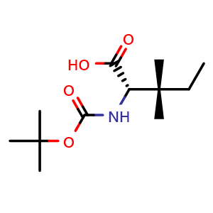 Chemical structure of Boc-L-bata-methylisoleucine , CAS 161479-50-1, AChemBlock AD266925