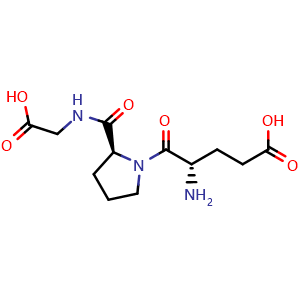 Chemical structure of H-Glu-Pro-Gly-OH , CAS 162436-07-9, AChemBlock AD266929