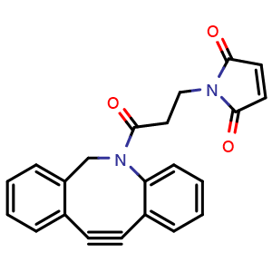 Chemical structure of 1-[3-(11,12-Didehydrodibenz[b,f]azocin-5(6H)-yl)-3-oxopropyl]-1H-Pyrrole-2,5-dione , CAS 1629057-08-4, AChemBlock AD266932