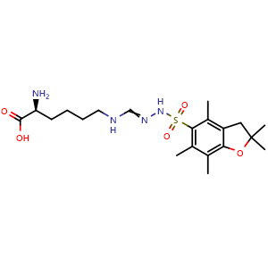 Chemical structure of H-HomoArg(Pbf)-OH , CAS 1657000-72-0, AChemBlock AD266940