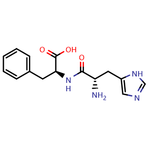 Chemical structure of H-His-Phe-OH , CAS 16874-81-0, AChemBlock AD266946