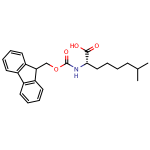Chemical structure of Fmoc-L-Oct(7-methyl)-OH , CAS 1823167-85-6, AChemBlock AD266980