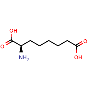 Chemical structure of (R)-2-Aminooctanedioic acid , CAS 19641-63-5, AChemBlock AD267016
